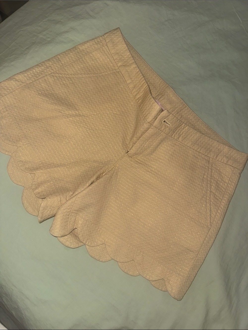 Lilly Pulitzer Peach Scalloped Hem Shorts